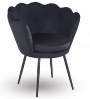 czarny fotel tradycyjny tapicerowany nowoczesny długie nogi furnitex