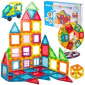 KLOCKI MAGNETYCZNE KONSTRUKCYJNE DOM 70 EL. KINDERPLAY ZESTAW EDUKACYJNY