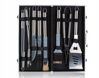 Akcesoria do GRILLA Przybory ze Stali Nierdzewnej Walizka 10w1