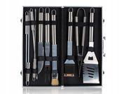 Akcesoria do GRILLA Przybory ze Stali Nierdzewnej Walizka 10w1