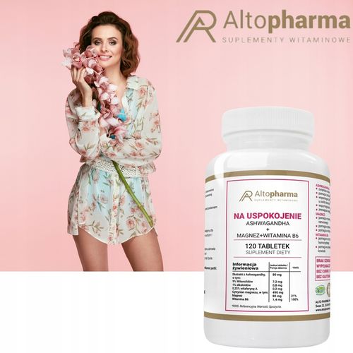 ASHWAGANDA + MAGNEZ + WIT B6 STRES ZMĘCZENIE 120t na Arena.pl