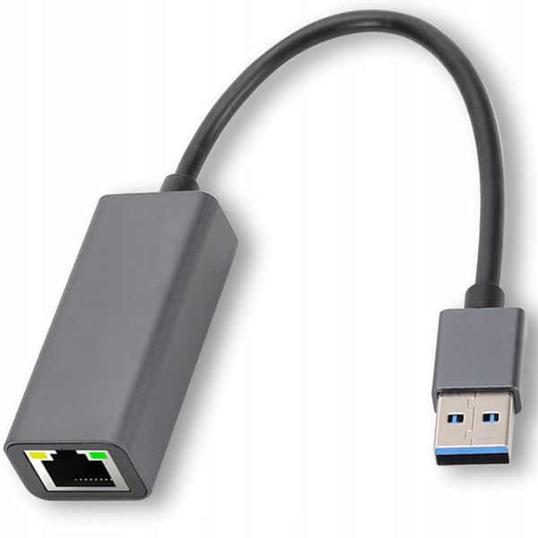 PRZEJŚCIÓWKA USB ETHERNET ADAPTER KARTA SIECIOWA LAN GIGABIT RJ45 1000MB zdjęcie 1