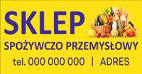 BANER REKLAMOWY projekt 200x100 cm SKLEP SPOŻYWCZY