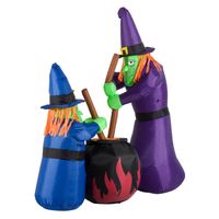 Dmuchana ozdoba na HALLOWEEN oświetlenie LED 180 cm czarownica