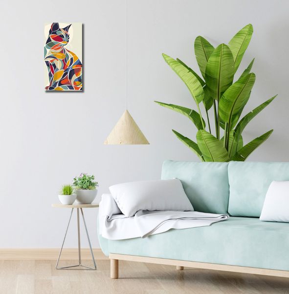 Obraz 20x40cm Kalejdoskopowy Kot zdjęcie 2