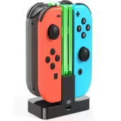 Stacja ładująca ładowarka do 4x joy-con nintendo switch podświetlane
