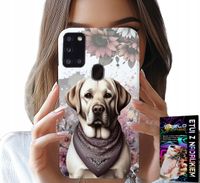 ETUI DO SAMSUNG GALAXY A21s - PIESEK PIESKI HUSKY PSIE WZORY + SZKŁO