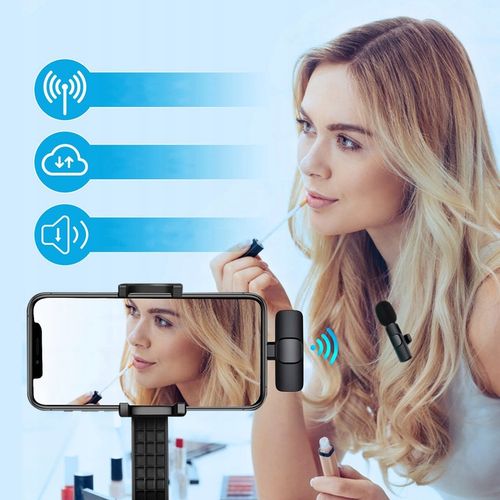 2x MIKROFON BEZPRZEWODOWY KRAWATOWY + ODBIORNIK USB-C + ADAPTER DO IPHONE na Arena.pl