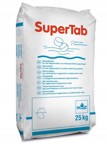Sól w tabletkach, tabletki solne SUPERTAB 25 kg na Arena.pl