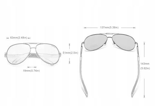 KingSeven Okulary przeciwsłoneczne pilotki zdjęcie 5