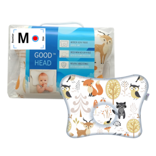 Poduszka ortopedyczna dla niemowląt na płaską główkę Good Head | Forest | M zdjęcie 1