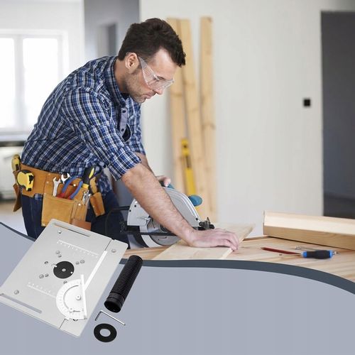 ALUMINIOWA PŁYTA DO STOŁU FREZARKI Z PROWADNICĄ UKOŚNĄ I PŁOTEM PROFESJONAL na Arena.pl