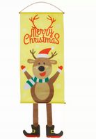 Wianek na drzwi Flaga Świąteczna Renifer Rudolf Ozdoba Bożonarodzeniowa