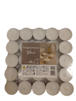 Podgrzewacze bezzapachowe tealight 50 szt. - 4 godziny
