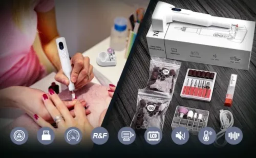 Mini Frezarka do Paznokci Manicure Zestaw 20000RPM na Arena.pl
