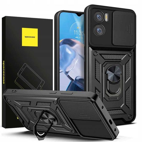 Spacecase Camring Moto E22 black zdjęcie 1