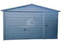 Garaż blaszany 4x6m Brama uchylna drzwi antracyt rynny dach dwuspad ID677