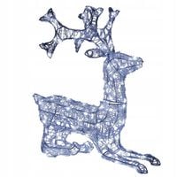 RENIFER ŚWIECĄCY DUŻY 130LED OZDOBA ŚWIĄTECZNA Z GŁOWĄ LAMPKI DEKORACJA