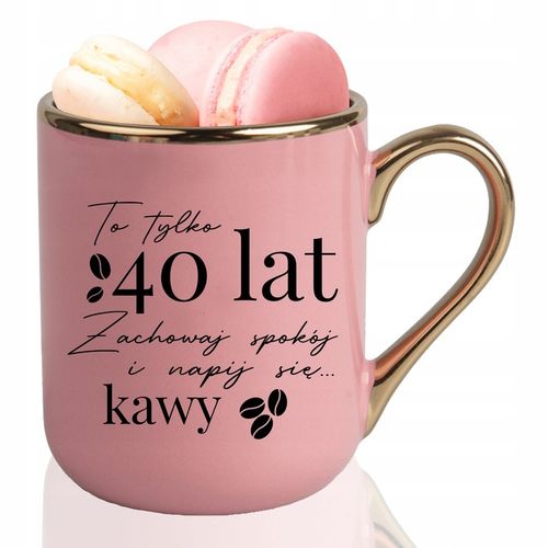 KUBEK ELEGANT Róż Na Prezent Urodziny TO TYLKO 40 50 60 LAT Imię Wzory na Arena.pl