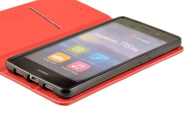 Etui Smart W2 do HUAWEI P8 Lite czerwony zdjęcie 5