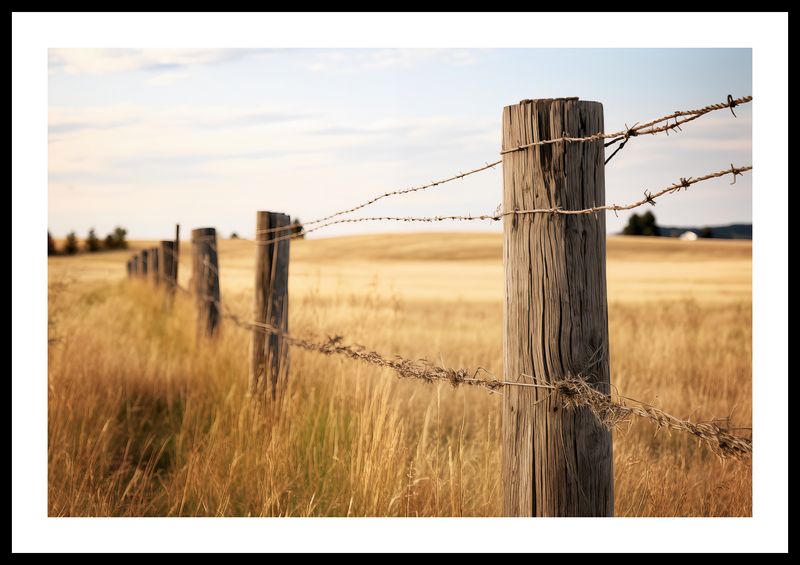 Plakat 60x40cm Płot na Polu zdjęcie 3