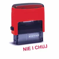 czerwona PIECZĄTKA prezent NAPIS nie i CH** PRANK