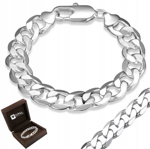 Srebrna BRANSOLETA Męska SREBRO pr. 925 Bransoletka 7mm/20cm Pancerka na Arena.pl