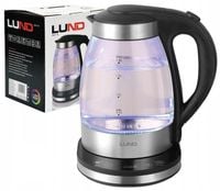 CZAJNIK ELEKTRYCZNY SZKLANY LED 1,8L REGULACJĄ TEMPERATURY LUND