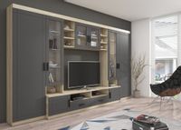 Meblościanka 340cm Paryż sonoma/grafit