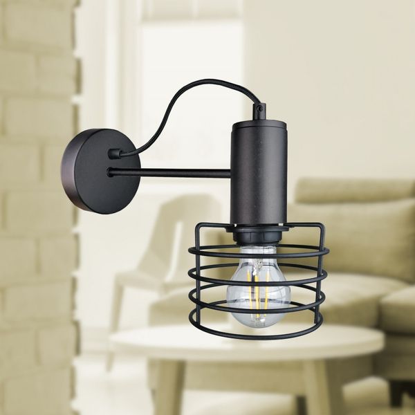 Kinkiet 1xE27 RUNE BLACK zdjęcie 2