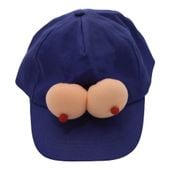 Kinky Pleasure - Ds003 - Cap With Breasts - Blue - One Size