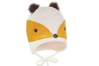 Pupill Viggo czapka dla dzieci na zimę lisek ecru-miodowa 40-42