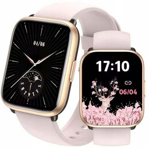 SMARTWATCH ZEGAREK POLSKIE MENU ROZMOWY SPORT SMART WATCH DAMSKI 2 PASKI na Arena.pl