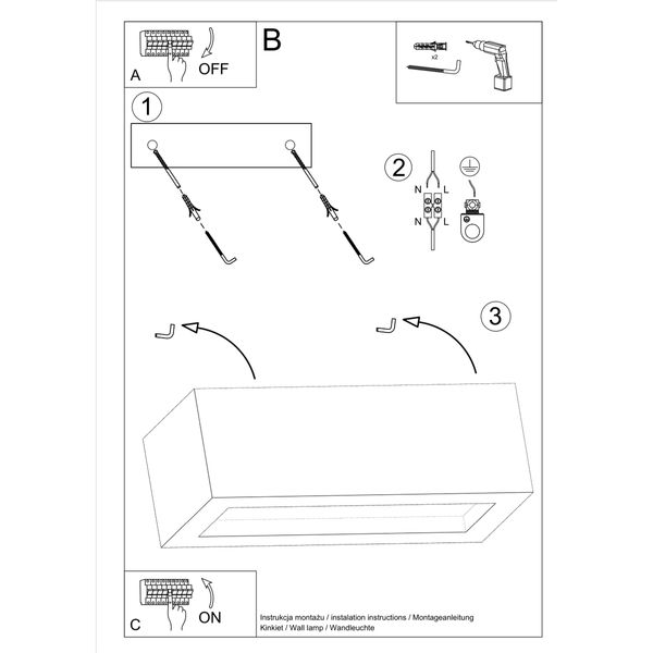 Kinkiet VEGA 30 beton zdjęcie 5