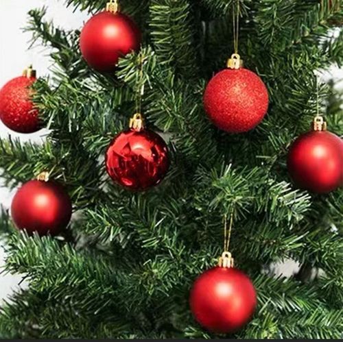 BOMBKI CHOINKOWE CZERWONE NIETŁUKĄCE TRADYCYJNE NA CHOINKĘ ZESTAW 48SZT na Arena.pl