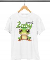 KOSZULKA DZIECIĘCA T-SHIRT - DZIEŃ ŻABY SŁODKA ŻABA ŻABKA - S 122-128