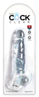 pipedream king cock clear 20 cm - model przezroczysty z przyssawką