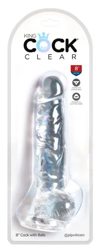 pipedream king cock clear 20 cm - model przezroczysty z przyssawką na Arena.pl