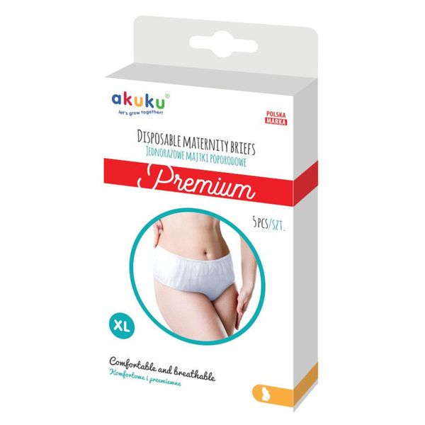 AKUKU Majtki jednorazowe poporodowe XL 5 sztuk zdjęcie 1