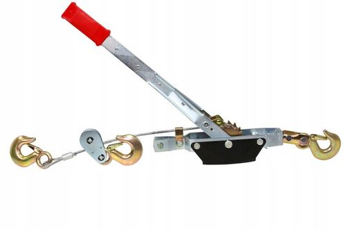 WYCIĄGARKA RĘCZNA LINOWA WCIĄGARKA PRZECIĄGARKA 4T 4000kg 3 HAKI na Arena.pl