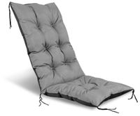 Poduszka ogrodowa 50x50x80 cm na krzesło wodoodporna szara