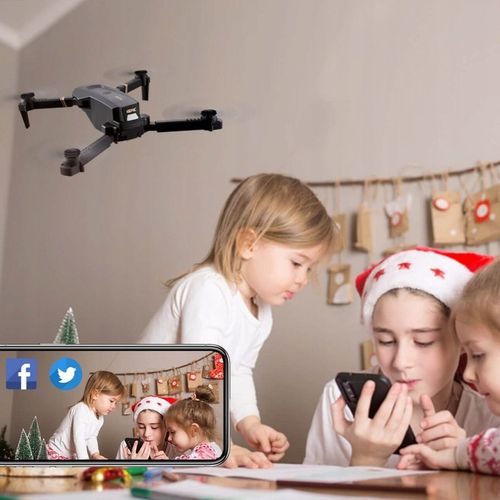 DRON TURBO 2x DWIE KAMERY FULL HD PODGLĄD WIFI POWRÓT FUTERAŁ AKUMULATOR na Arena.pl