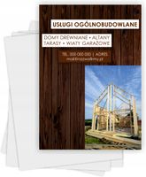 Ulotki A4 reklamowe firmowe 5000szt różne wzory USŁUGI OGÓLNOBUDOWLANE