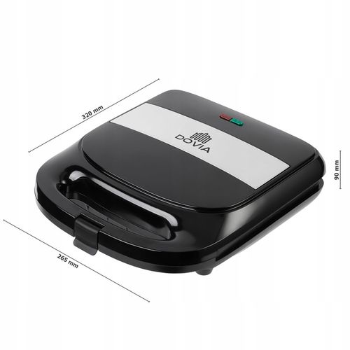 Czarny Toster Opiekacz Do Kanapek XXL 4 Kanapki 1400W Tosty Sandwich na Arena.pl