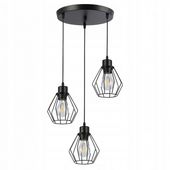 LAMPA SUFITOWA LED LOFT BRYLANT E27 CZARNA STAL IP20