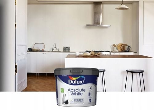 DULUX ABSOLUTE WHITE 9L FARBA BIAŁA DO ŚCIAN I SUFITÓW na Arena.pl