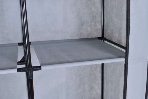 Szafka tekstylna z 6 półkami Mira - szara na Arena.pl