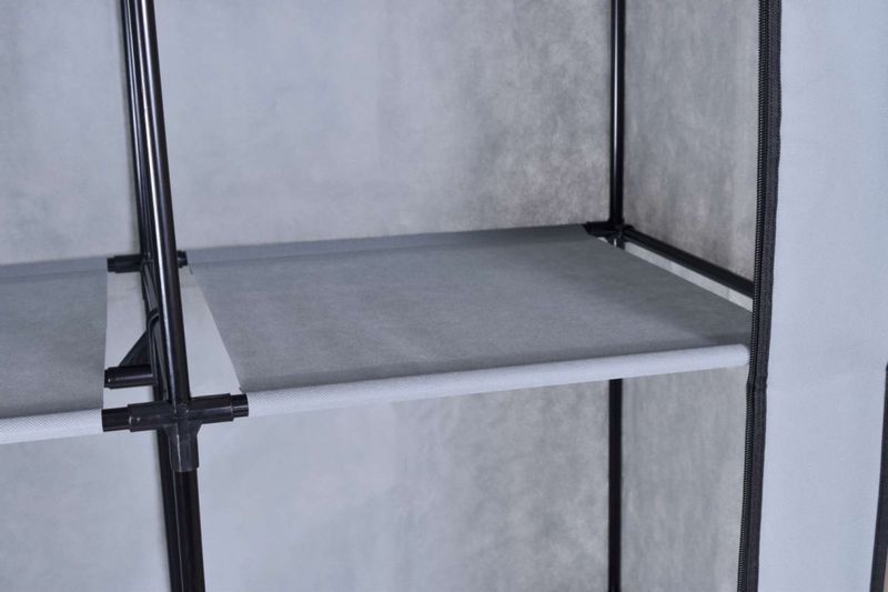 Szafka tekstylna z 6 półkami Mira - szara zdjęcie 7