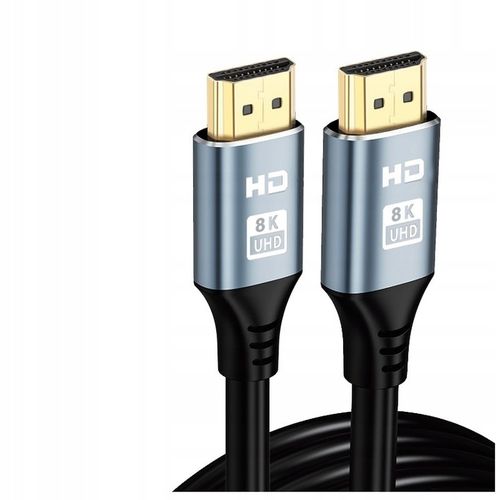 KABEL HDMI 2.1 8K 60HZ 4K 120HZ PRZEWÓD 2M PRZYŁĄCZE SOLIDNY ELASTYCZNY na Arena.pl