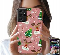 ETUI DO SAMSUNG GALAXY S21 Ultra - ŚWIĄTECZNE RENIFERY CHOINKI LASKA WZORY